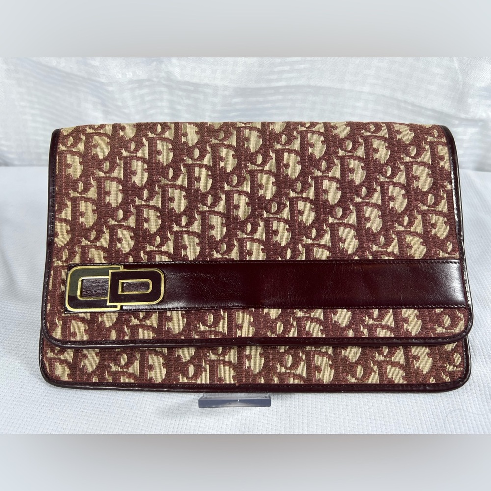 Dior Brown and Cream Clutch